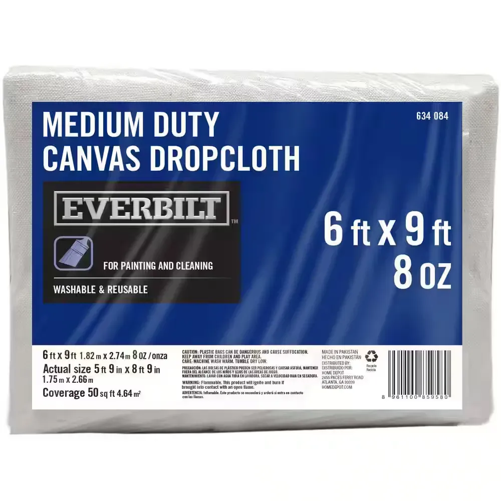 *** Pack of 6 *** & 6 ft. x 9 ft. Medium Duty Canvas Drop Cloth - image 1