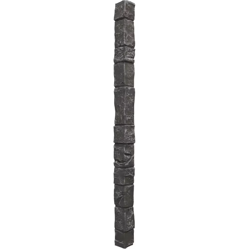 3 in. x 3 in. Dark River Composite Universal Outside Corner for StoneWall Faux Stone Siding Panels - image 1