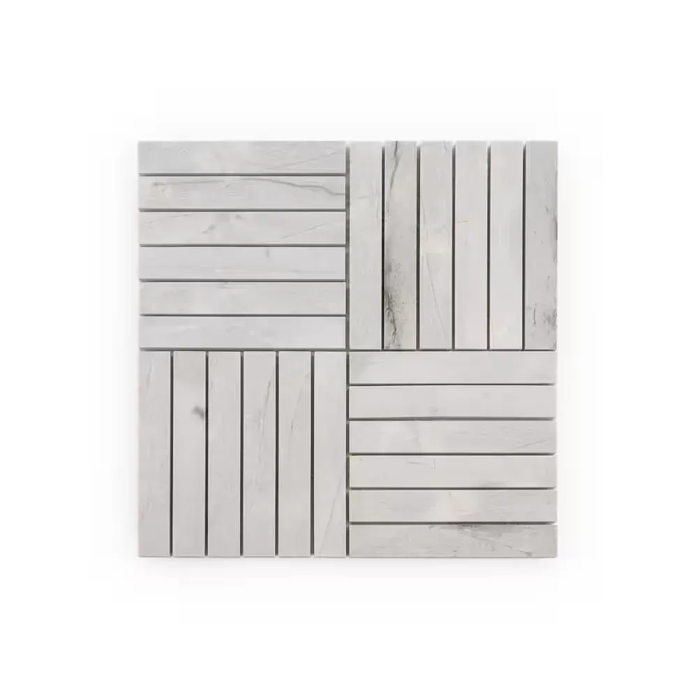 Jeffrey Court Hudson Lais Grey 11.875 in. x 11.875 in. Square Polished Marble Mosaic Wall and Floor Tile (0.979 Sq. Ft./Each) - image 1