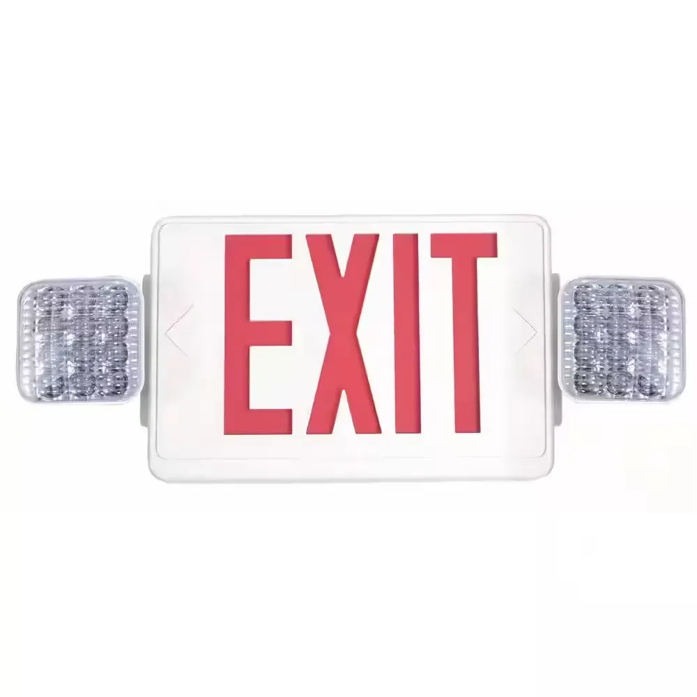 1-Pack Combo 14-Watt Equivalent Integrated LED White Exit Sign and Emergency Light with Ni-Cad 9.6-Volt Battery - image 1