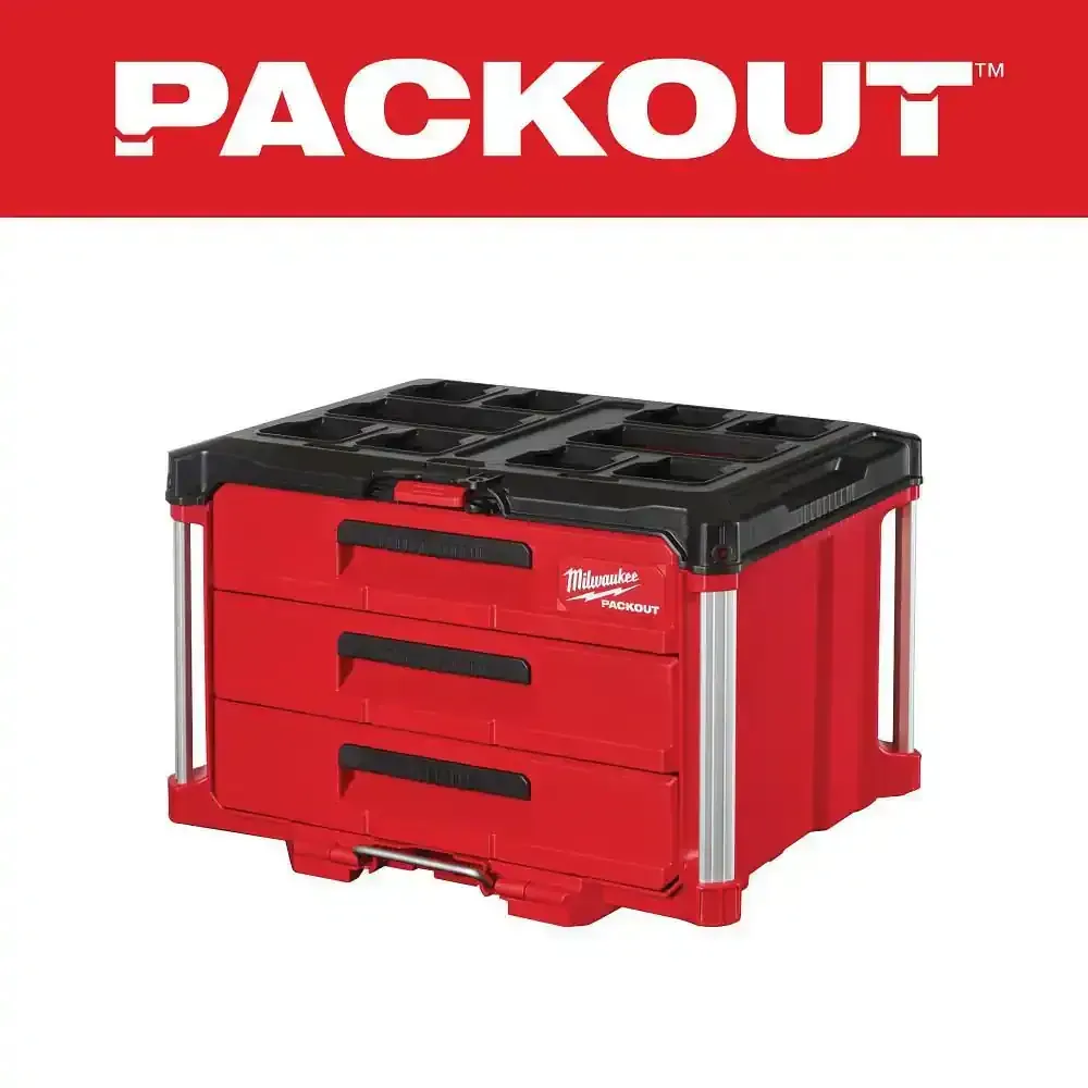 PACKOUT 22 in. Modular 3-Drawer Tool Box with Metal Reinforced Corners - image 1