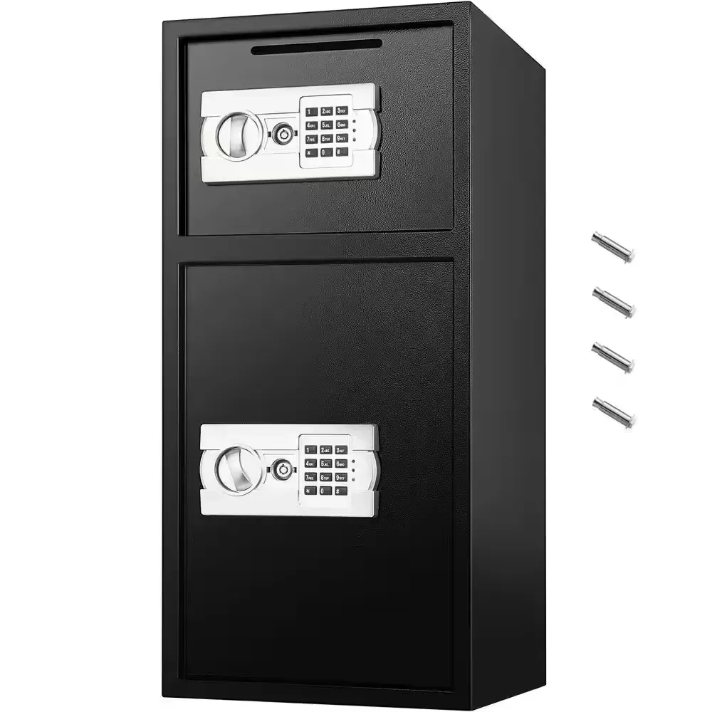 Black 2.6 cu. ft. Large Double Door Security Safe, Steel Safe Box, Strong Box with Digital Lock for Money, Gun, Jewelry - image 1