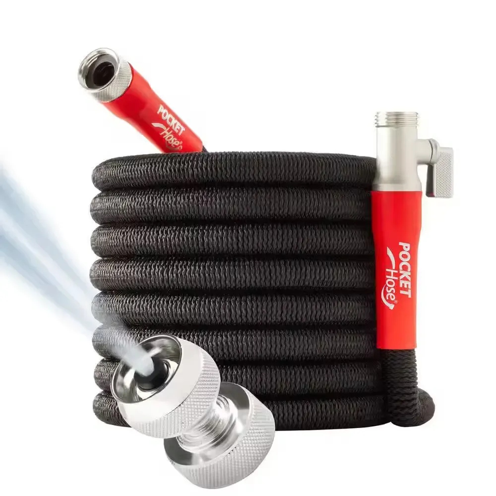 3/4 in. x 100 ft. Expandable Garden Hose with Turbo Shot Nozzle - image 1