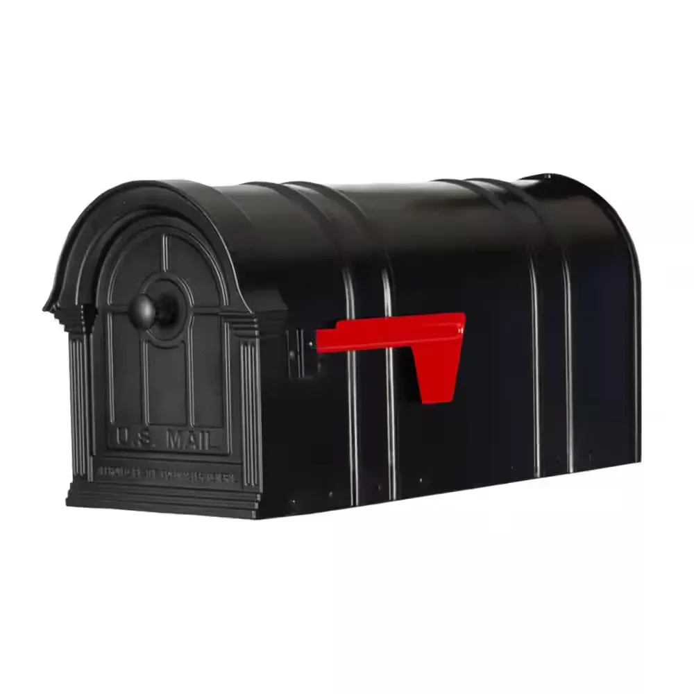 Manchester Black Steel and Aluminum Post Mount Mailbox - image 1