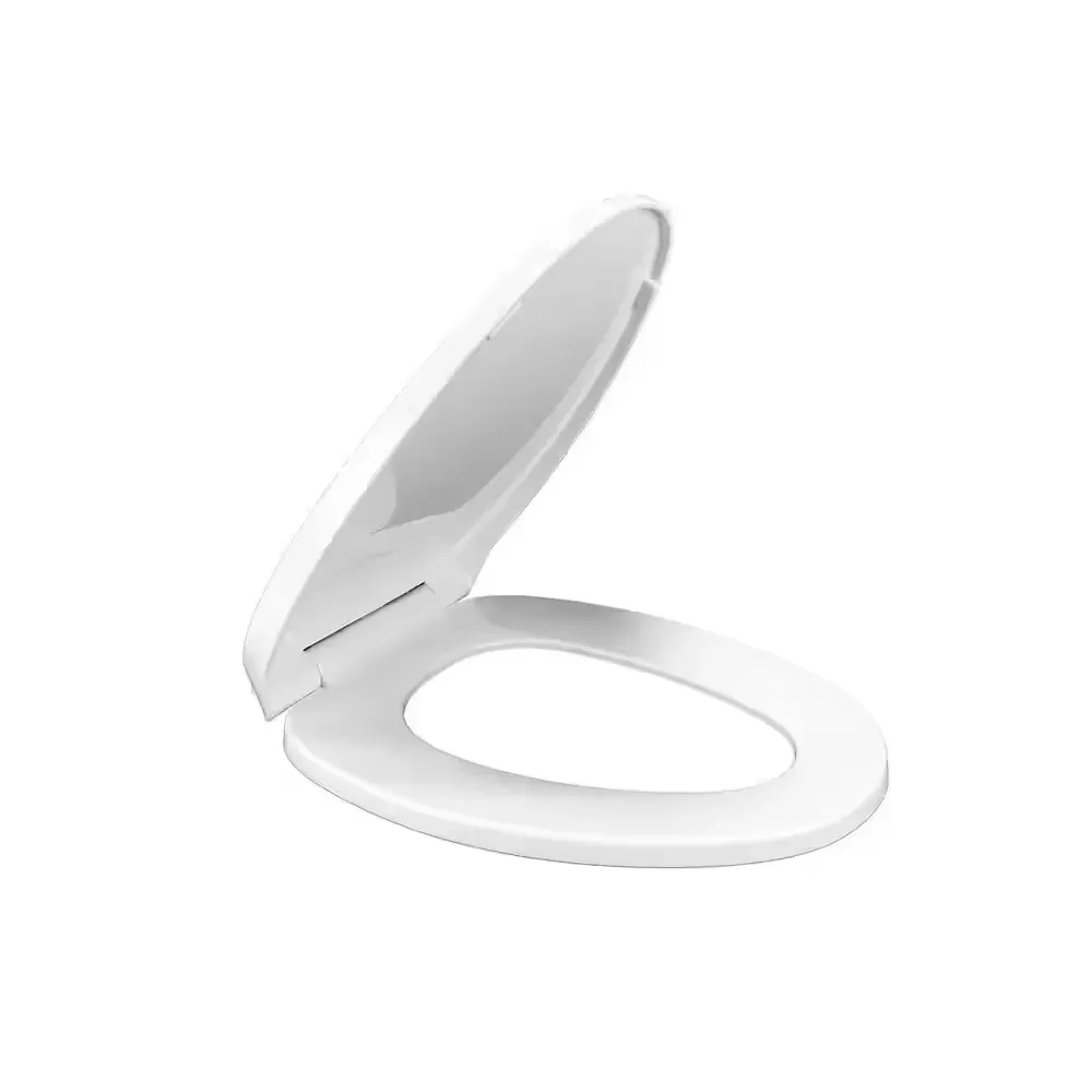 Elongated Slow Close Closed Toilet Seat in White - image 1