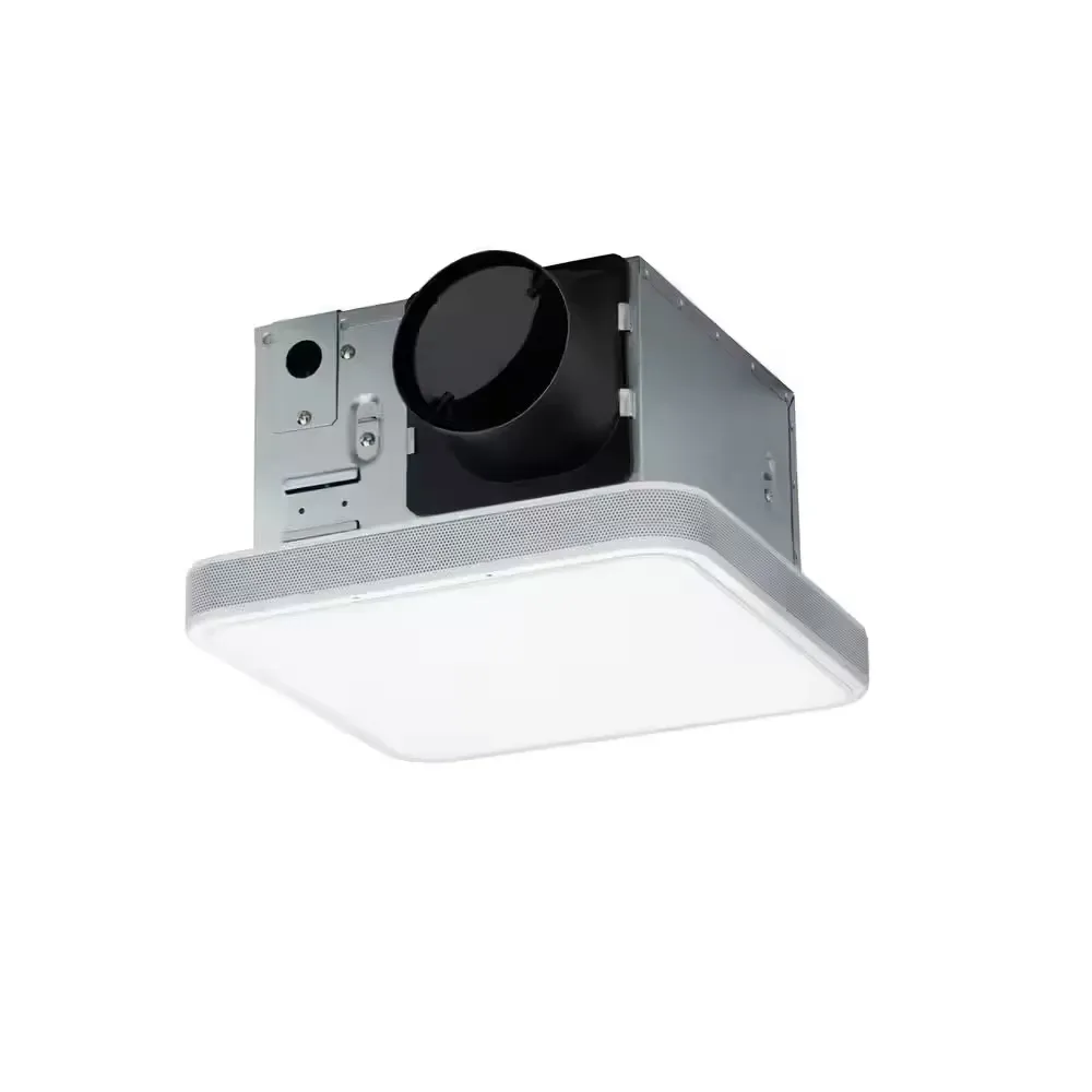 110 CFM LED Ceiling Mounted Bathroom Exhaust Fan with Alexa Voice Assistant and Bluetooth Speakers - image 1