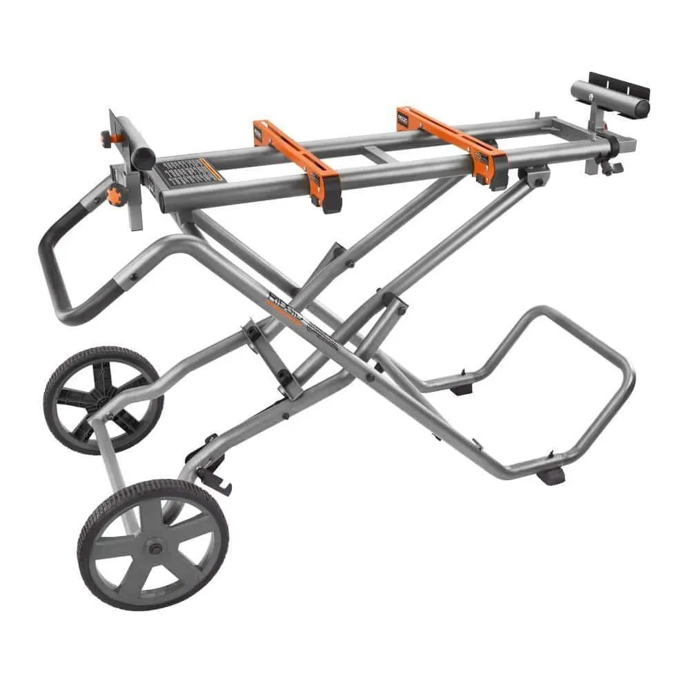 RIDGID Foldable Mobile Miter Saw Stand with Mounting Braces - image 1