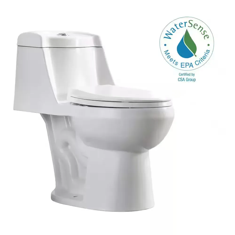 Fenwick 1-Piece 1.6 GPF/1.1 GPF Dual Flush Elongated Toilet in White - image 1