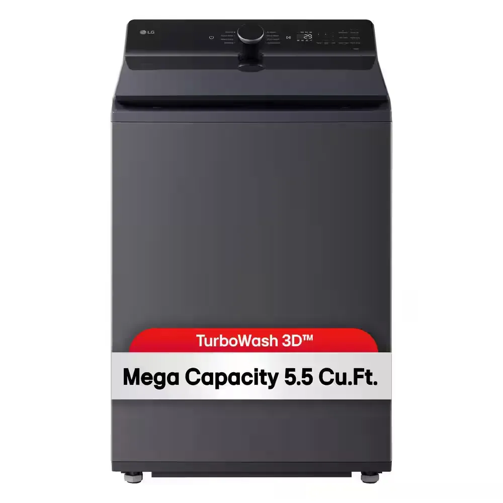 5.5 cu. ft. SMART Top Load Washer in Matte Black with Impeller, Easy Unload and TurboWash3D Technology - image 1