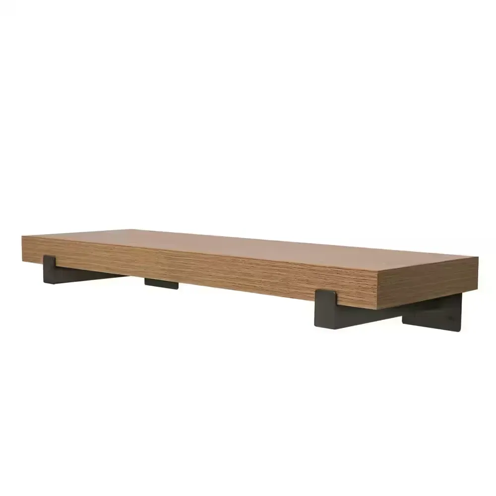 Classic Farmhouse 23.625 in. W x 8.25 in. D Elm Finish MDF Quick Mount Bracket Decorative Wall Shelf - image 1