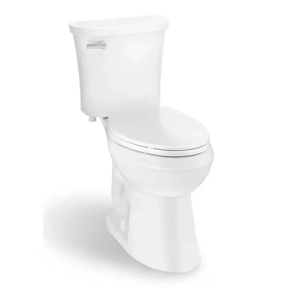 Power Flush 12 inch Rough In Two-Piece 1.28 GPF Single Flush Elongated Toilet in White Seat Included - image 1