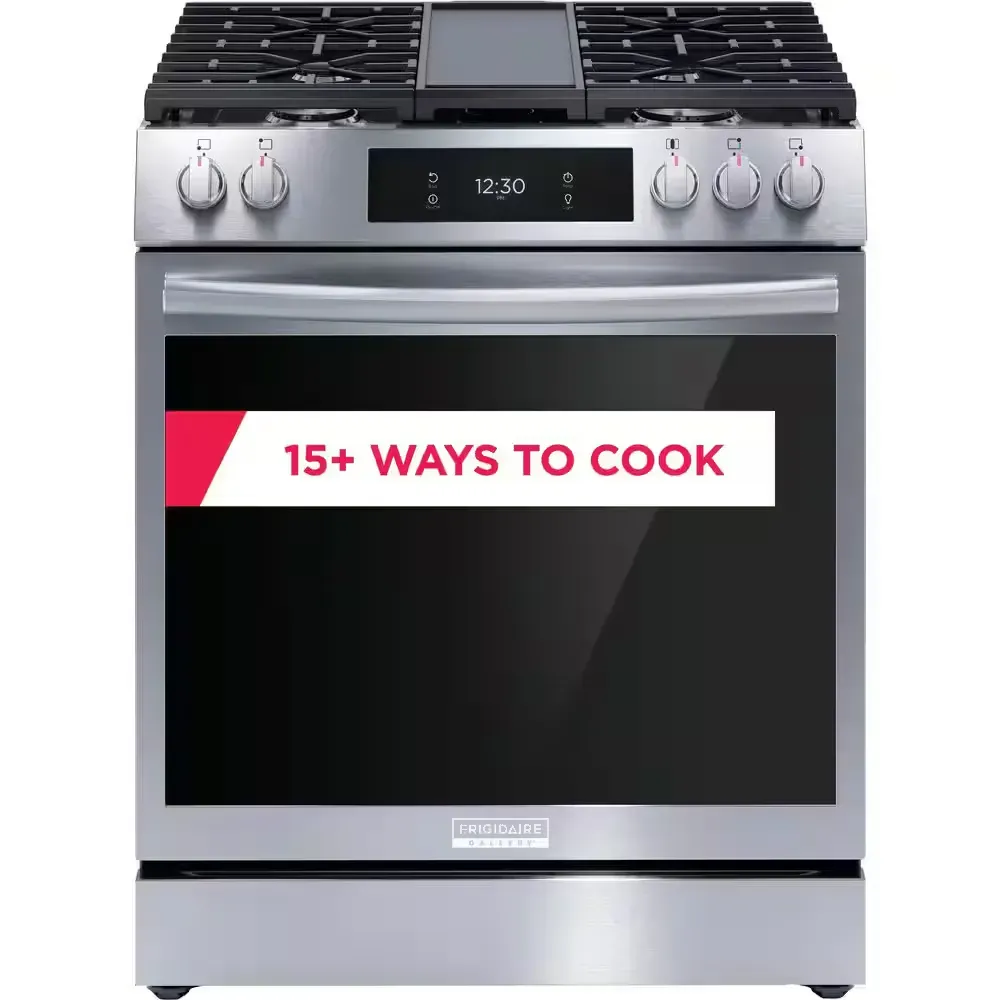 Gallery 30 in. 6 cu. ft. 5 Burner Slide-In Gas Range with Total Convection and Air Fry, Smudge Proof Stainless Steel - image 1