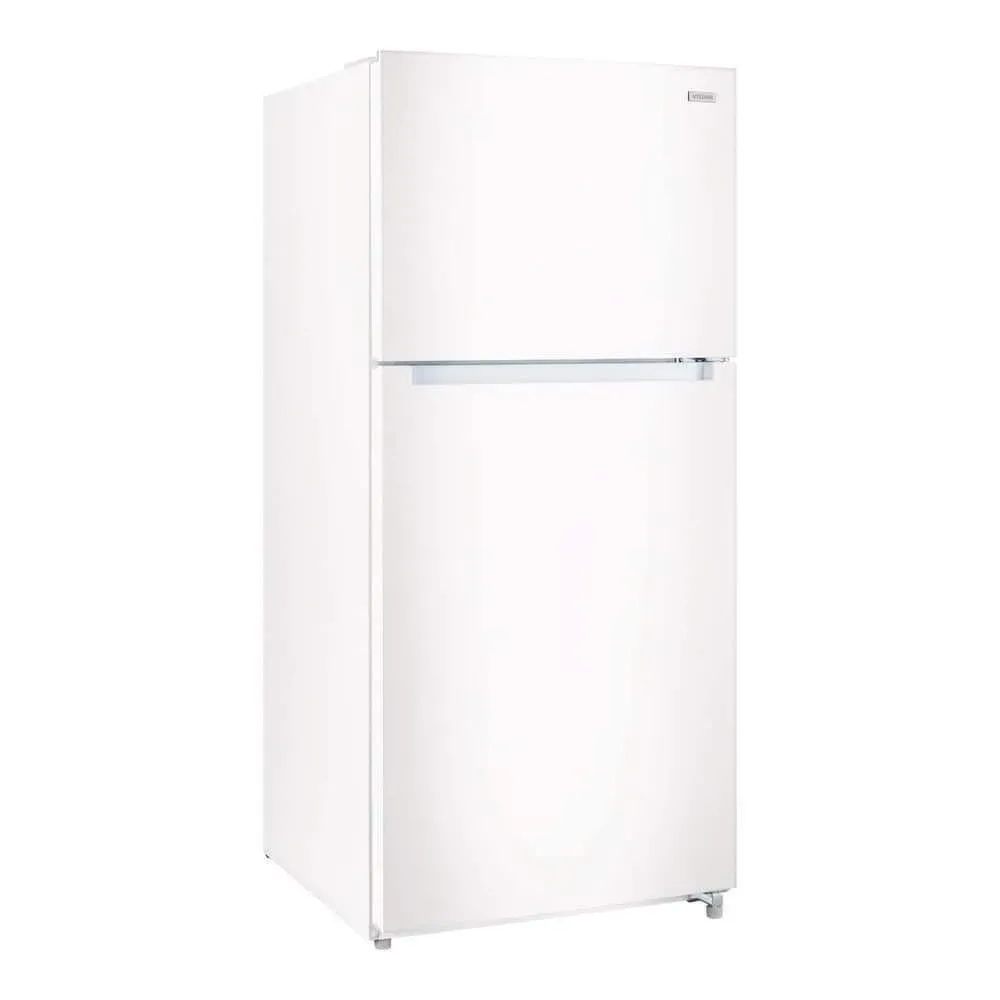 Vissani 18.1 cu. ft. Top Freezer Refrigerator with Adjustable Glass Shelving in White, Garage Ready - image 1