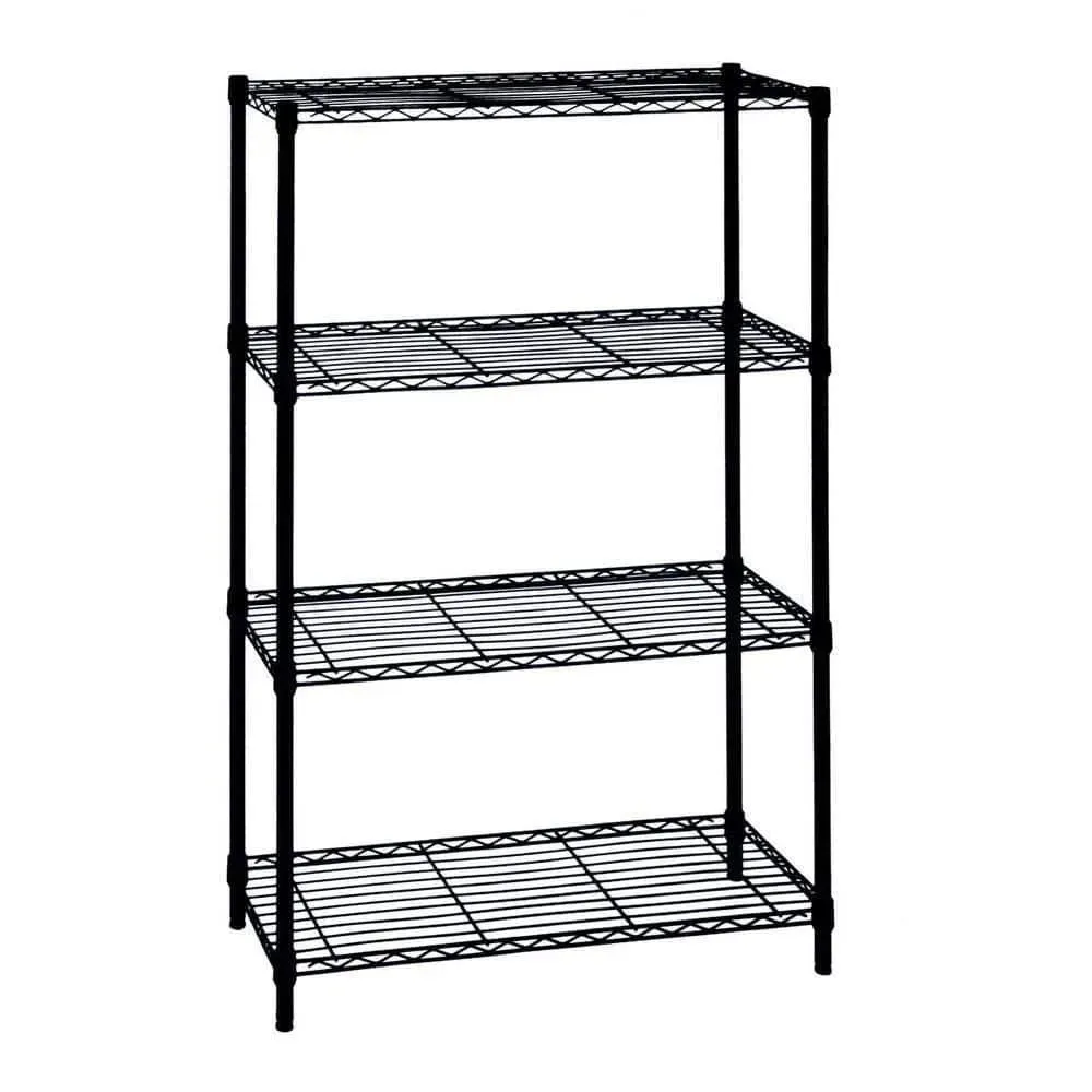 HDX 4-Tier Steel Wire Shelving Unit in Black (36 in. W x 54 in. H x 14 in. D) - image 1