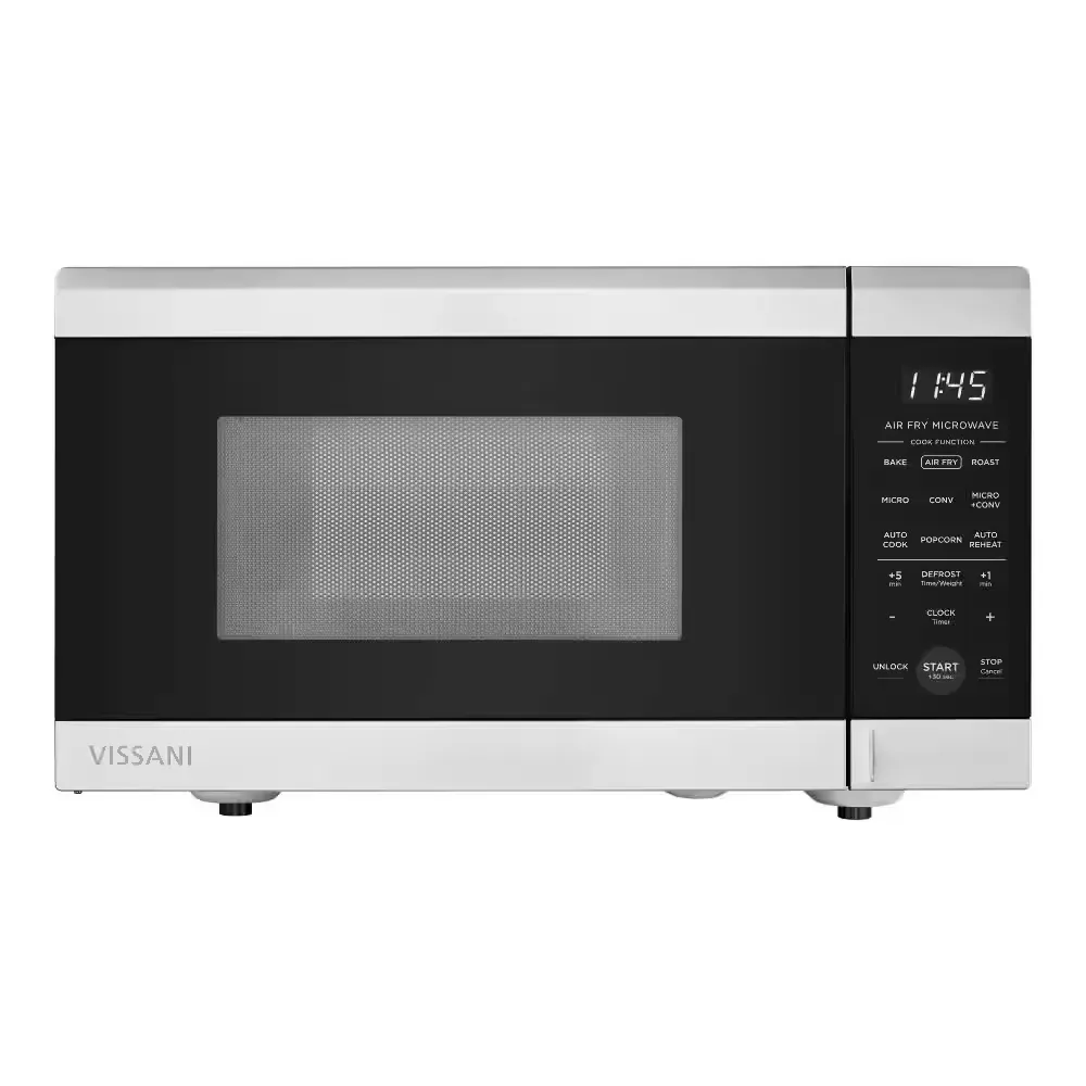 19 in. 0.9 cu. ft. 900-Watt Countertop Microwave Oven in Stainless Steel with Convection and Air Fry - image 1