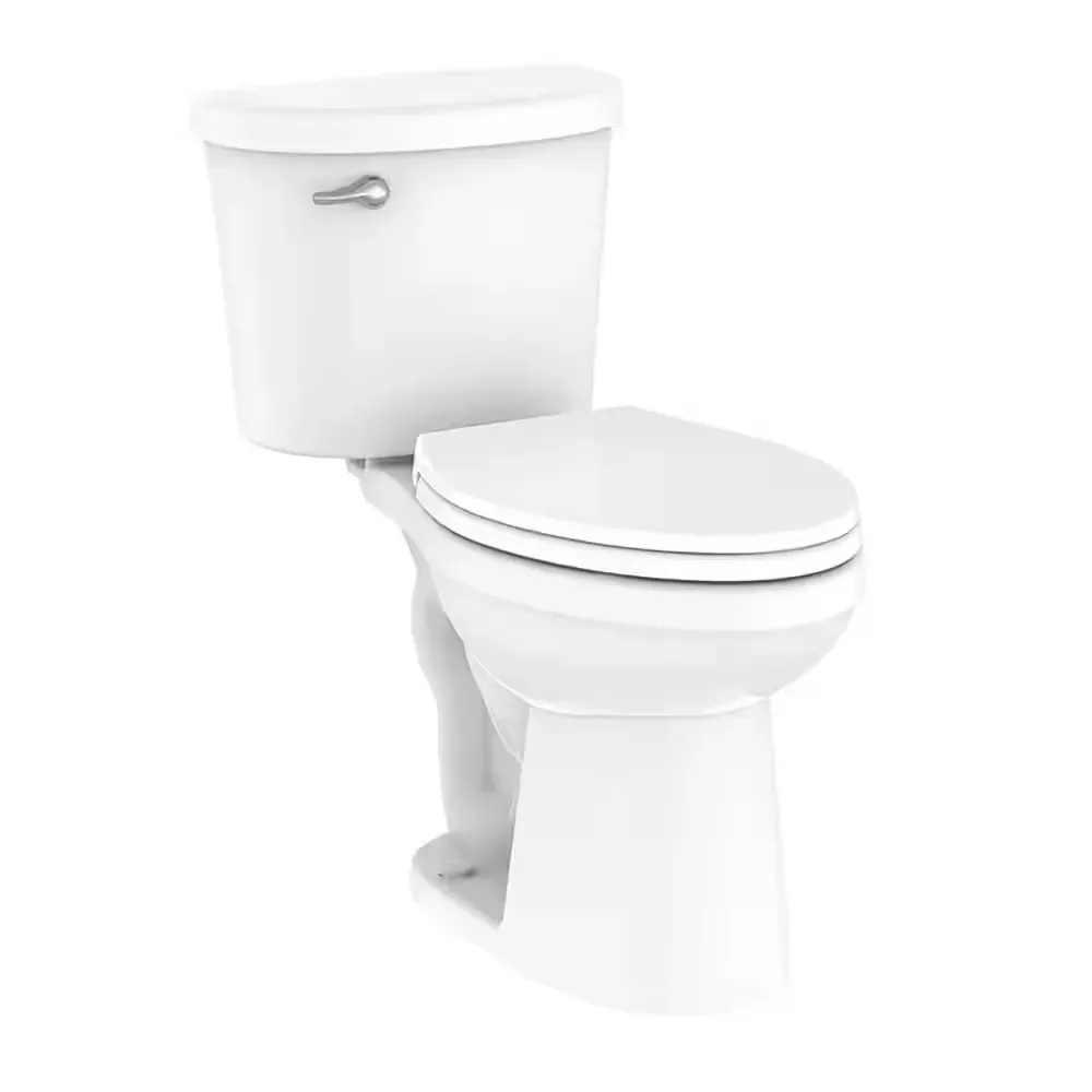 Maxwell Choice 12 in. Rough-in 2-Piece 1.28 GPF Single Flush Elongated Chair Height Toilet in White with Soft Close Seat - image 1