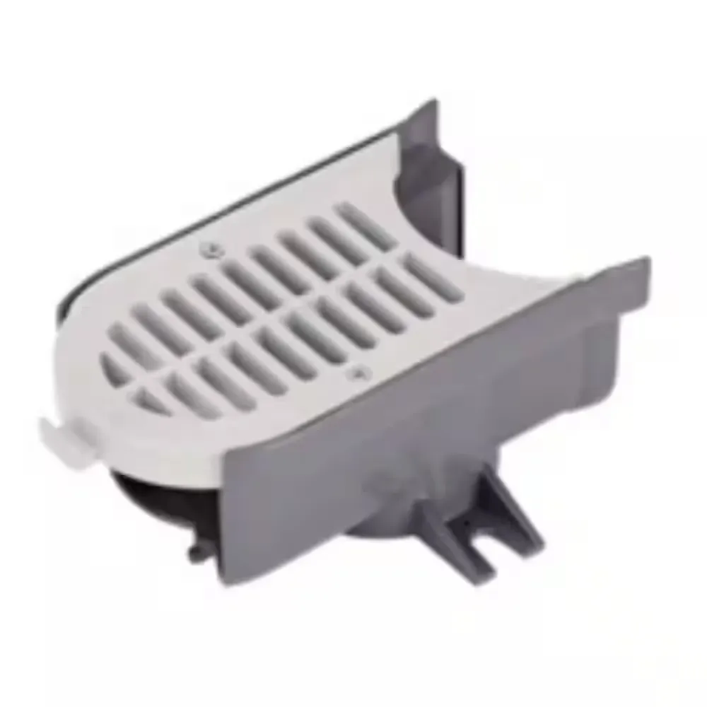 4" Spee-D Contour Channel Drain Middle Section and Gray Grate 9 Piece Kit - image 1