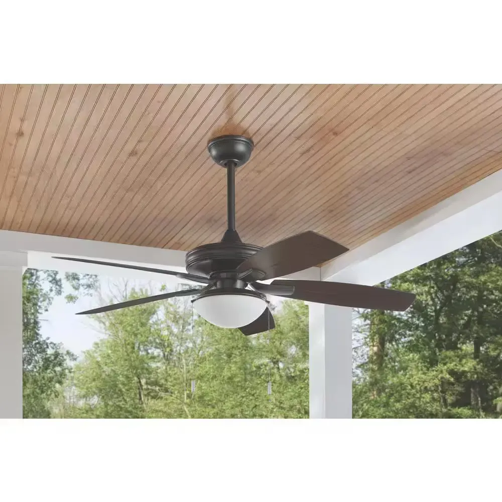 Gazebo III 52 in. Indoor/Outdoor Wet Rated Natural Iron Ceiling Fan with LED Bulbs Included - image 1