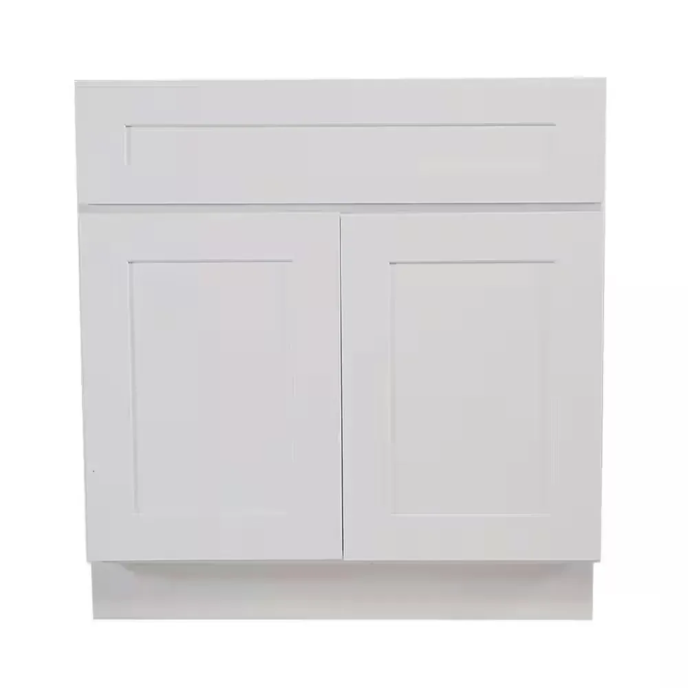 Brookings Solid Wood Ready to Assemble Shaker 48 in. x 34.5 in. x 24 in. 2 Door Base Kitchen Cabinet Sink SB48 in White - image 1