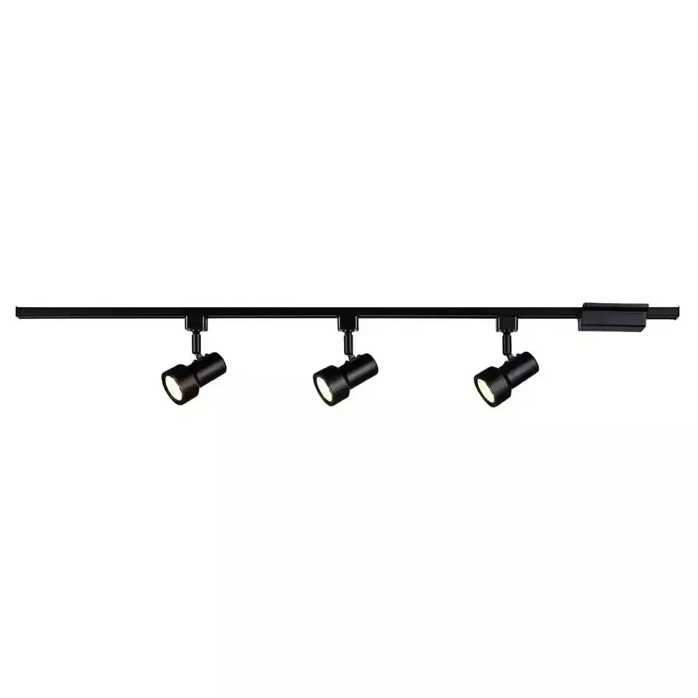 44 in. Black Integrated LED Linear Track Lighting Kit Mini Step 3-Light - image 1