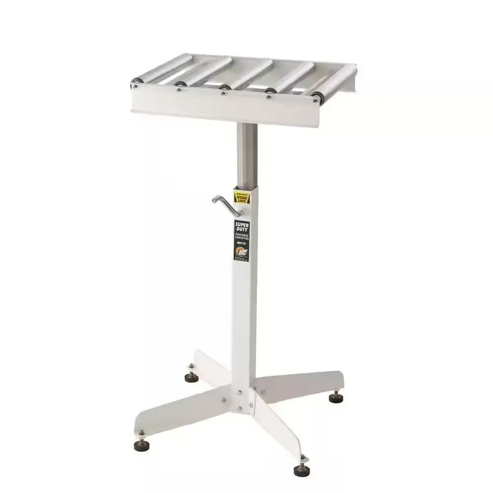 15 in. W Powder Coated Steel Roller Table Portable Conveyor - image 1