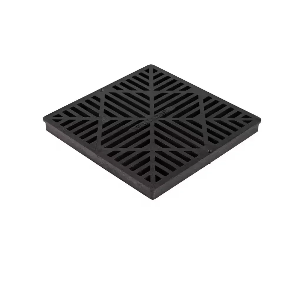 12 in. Square Catch Basin Drain Grate, Black Plastic - image 1