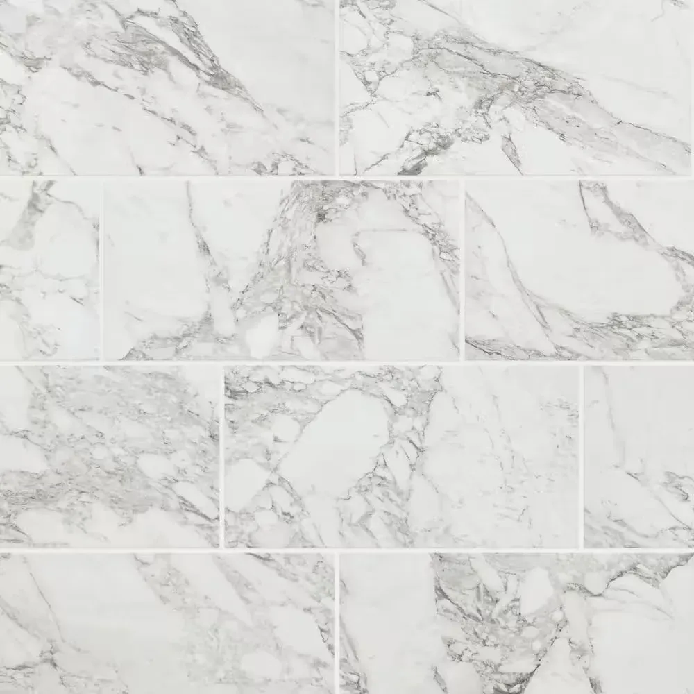 Cases 13 (202.8sq.ft ) EpicClean Milton Arabescato Marble 12 in. x 24 in. Glazed Porcelain Floor and Wall Tile (15.60 sq. ft. /Case) - image 1