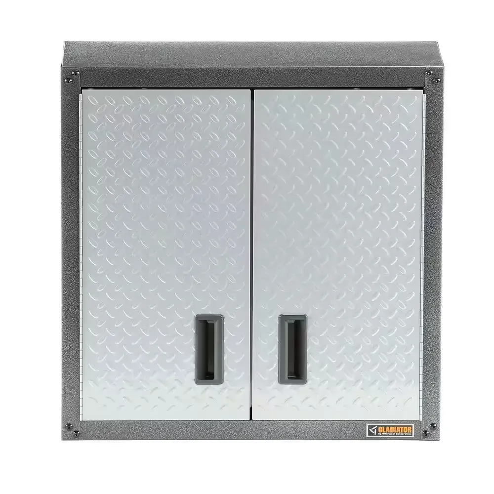 Steel 1-Shelf Wall Mounted Garage Cabinet in Silver Tread (28 in W x 28 in H x 12 in D) - image 1