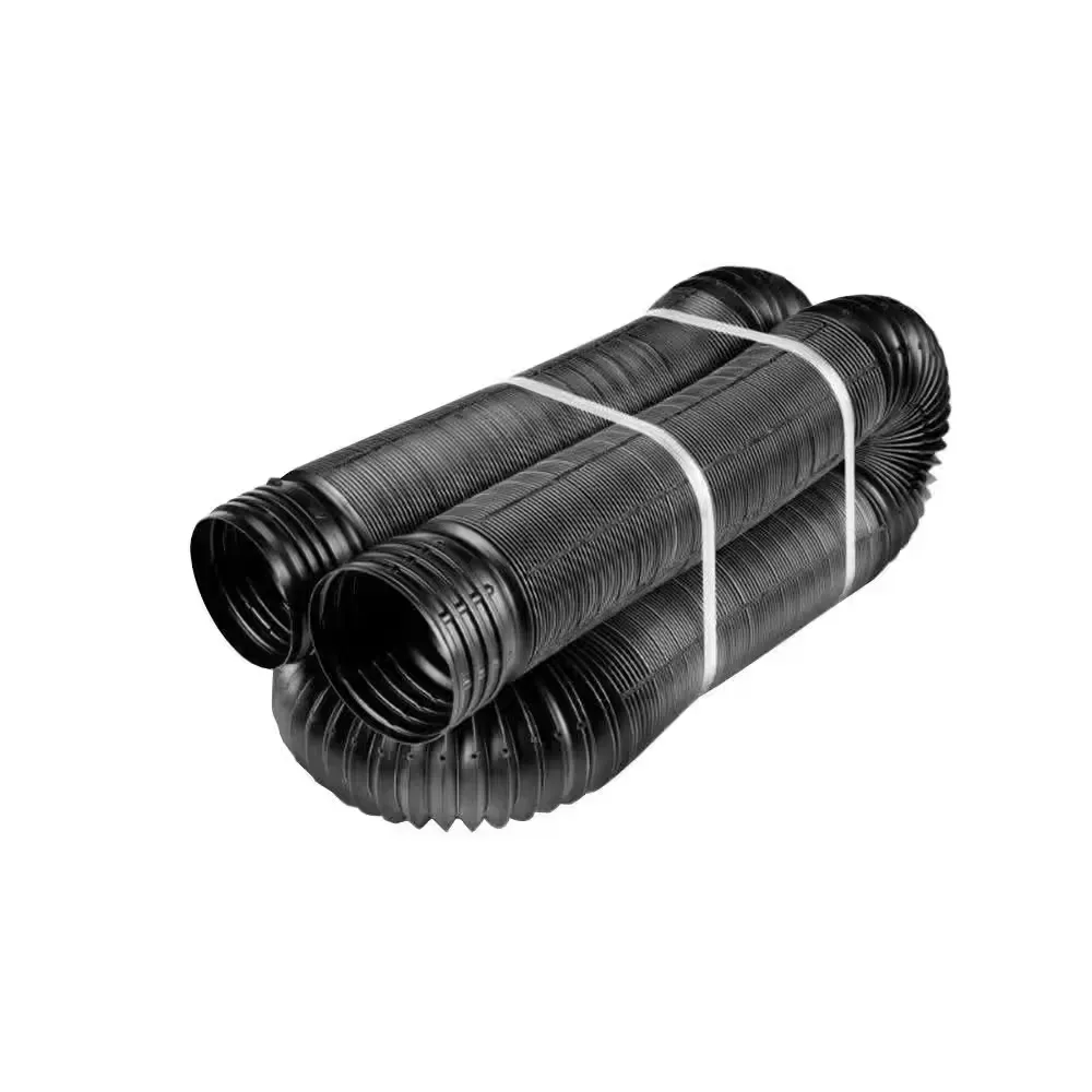 *** pack of 2 FLEX Drain 4 in. x 50 ft. Black Copolymer Perforated Drain Pipe - image 1