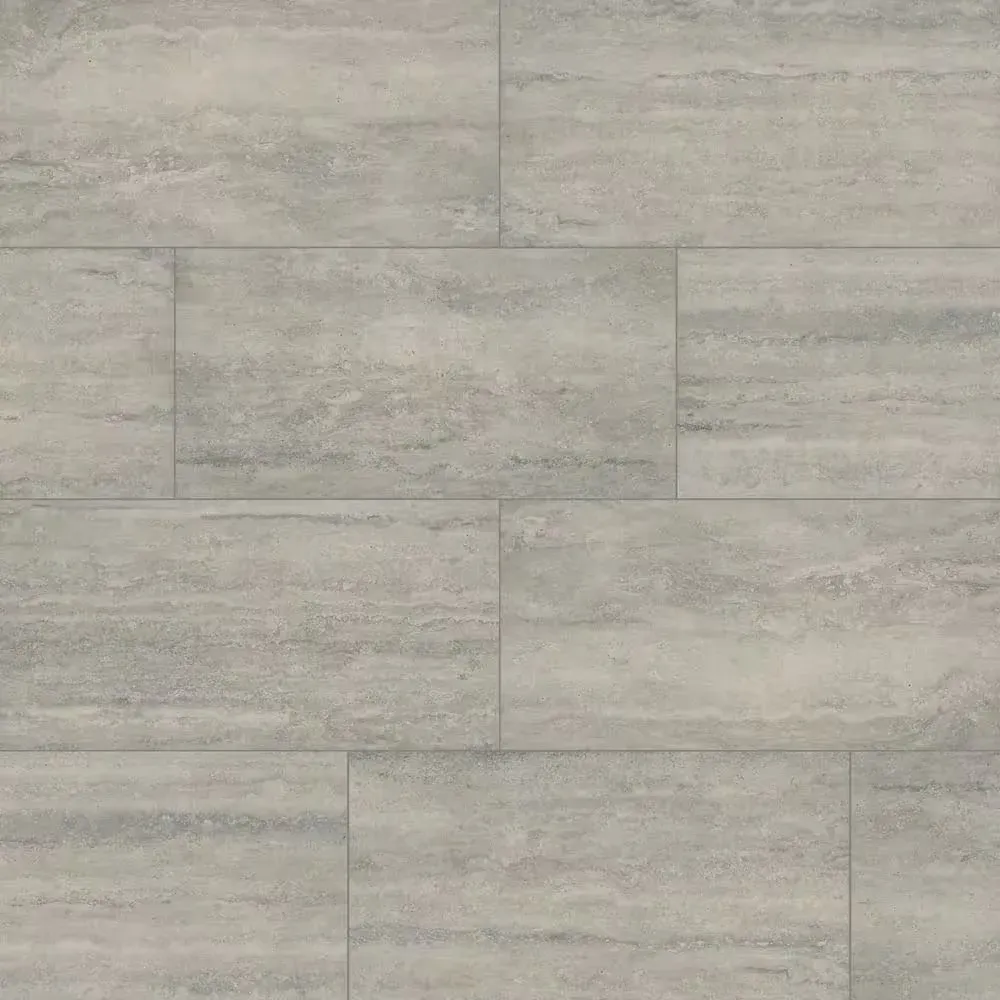 ***Pallet of 16 cases,256 sq/ft***Trevi Gray 12 in. x 24 in. Matte Porcelain Travertine Look Floor and Wall Tile (16 sq. ft./Case) - image 1