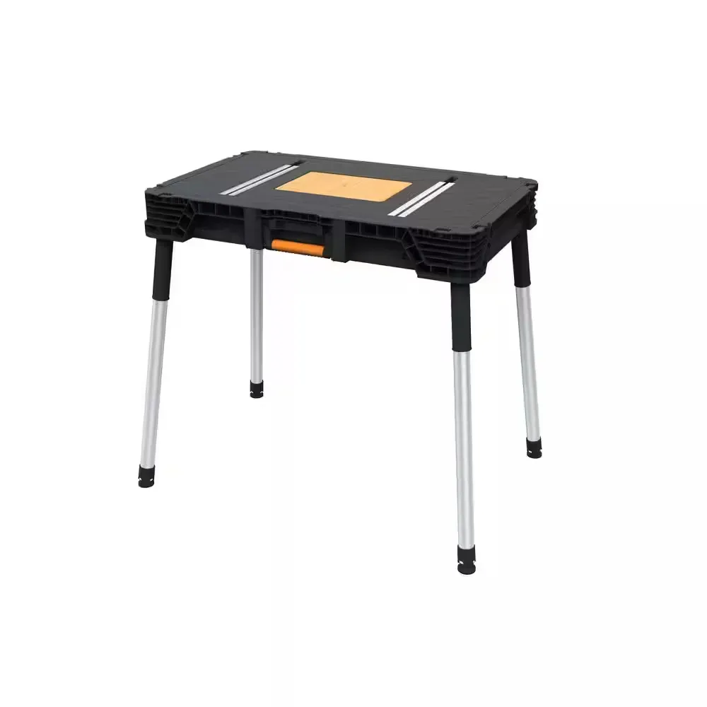 22 in. W x 34.6 in. D Portable Work Table with Plastic Top and Wood Router Plate - image 2