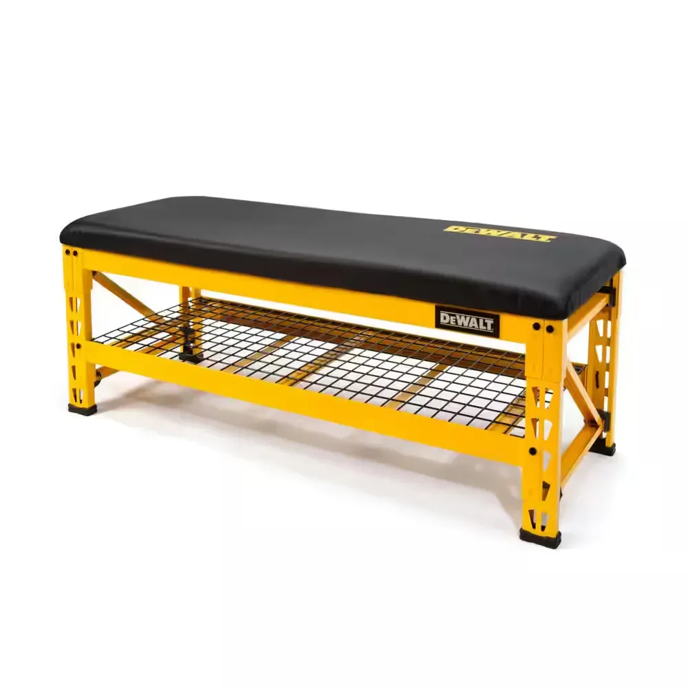 20 in. H x 50 in. W x 18 in. D Garage Bench with Wire Grid Storage Shelf - image 1