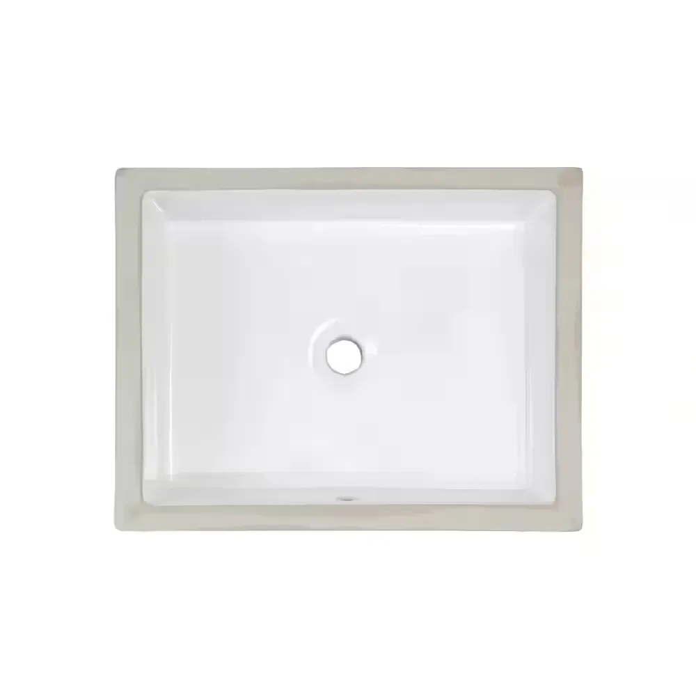Andover 19-3/4 in. Undermount Ceramic Rectangular Bathroom Sink in White - image 1