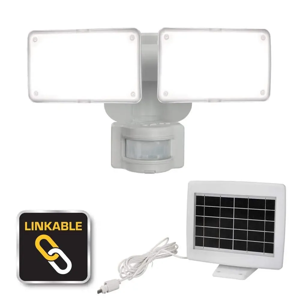 Defiant Linkable 1000 Lumen 180° White Motion Sensing 2-Head Integrated LED Flood Light - image 1