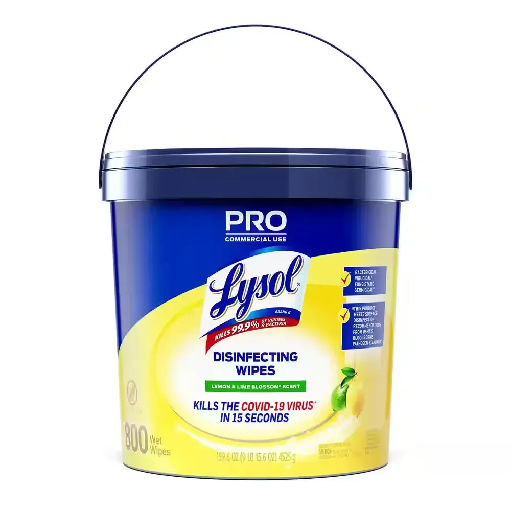 800-Count Bucket Lysol Disinfecting Wipes, Cleaning Supplies, All Purpose, Multi-surface, Lemon & Lime Wipes - image 1