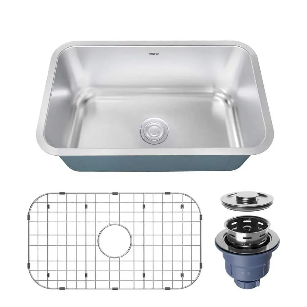 Karran Profile 29-3/4 in. Undermount Single Bowl 18 Gauge Stainless Steel Kitchen Sink - image 1