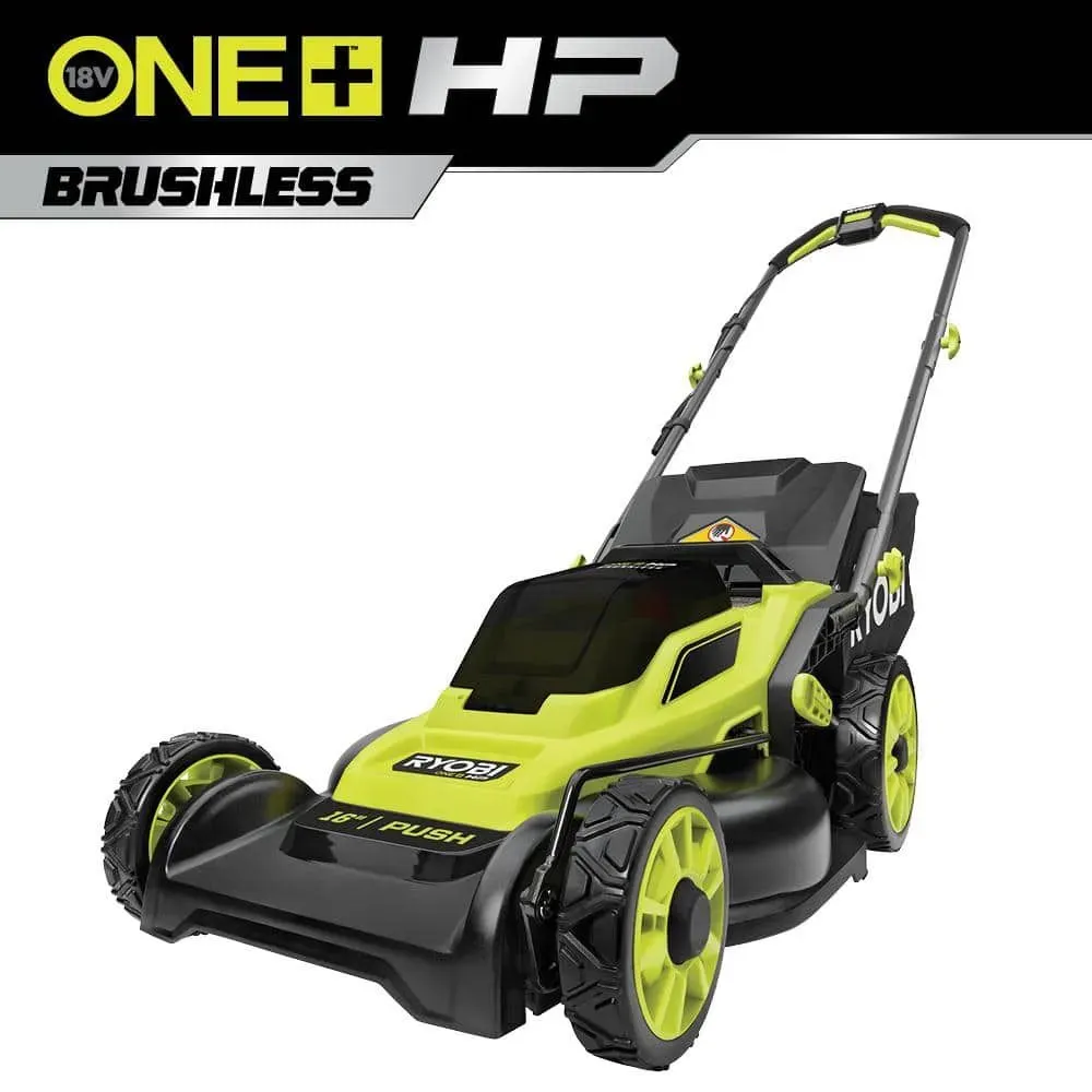 RYOBI ONE+ HP 18V Brushless 16 in. Cordless Battery Walk Behind Push Lawn Mower (Tool Only) - image 1