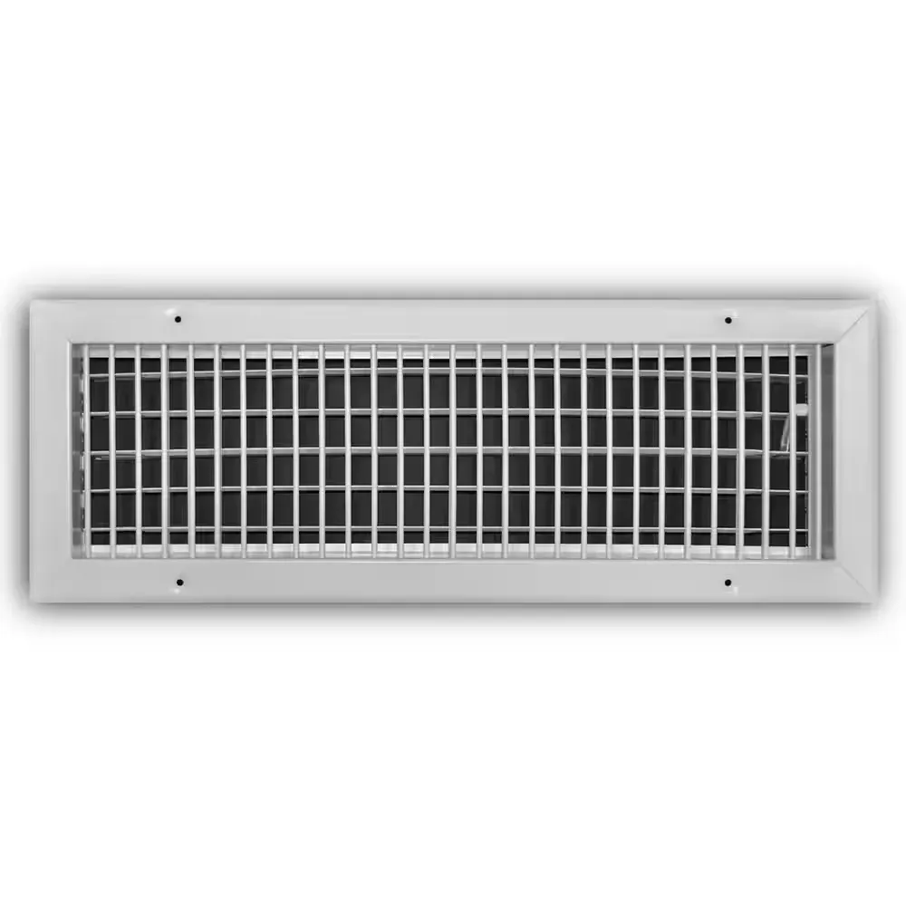 20 in. x 6 in. 1-Way Steel Adjustable Wall/Ceiling Register in White - image 1