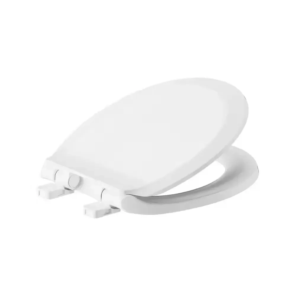 Cadet Round Antimicrobial Soft Close Toilet Seat in White - image 1