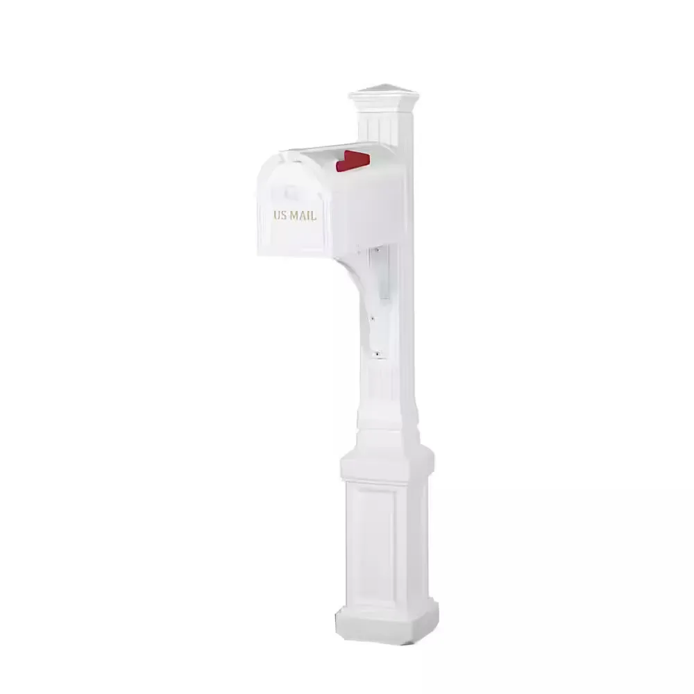 White The Lexington Mailbox and Post Kit - image 1