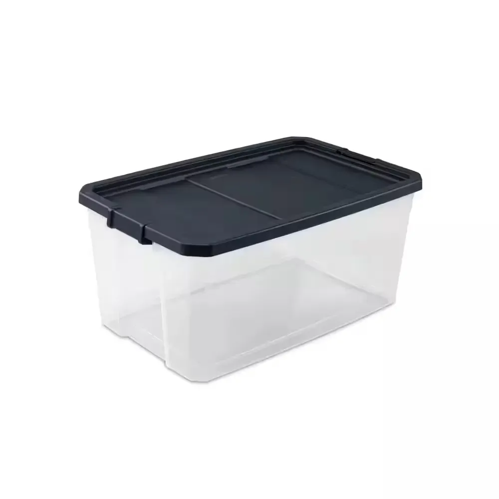 *** Missing lid, Pack of 4 *** 116 qt. Stacker Box - Ink Lid - image 1