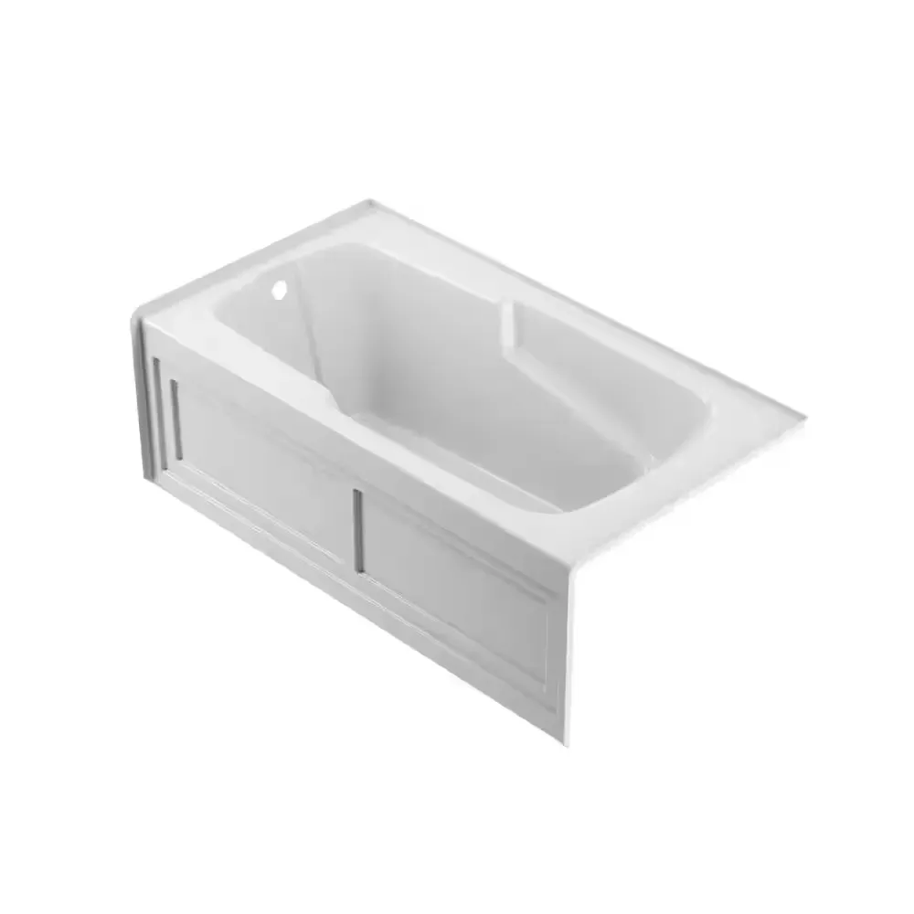 CETRA 60 in. x 32 in. Acrylic Left Drain Rectangular Alcove Soaking Bathtub in White - image 1