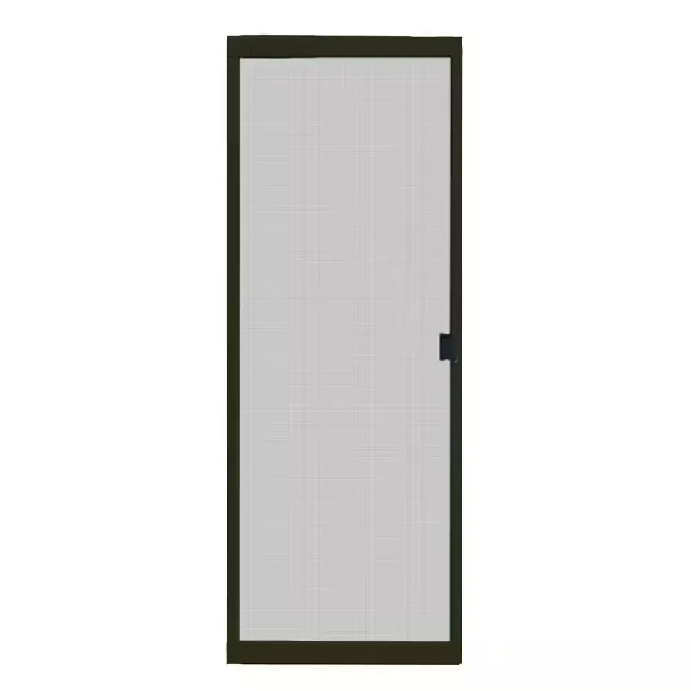 30 in. x 80 in. Adjustable Fit Bronze Steel Sliding Patio Screen Door - image 1