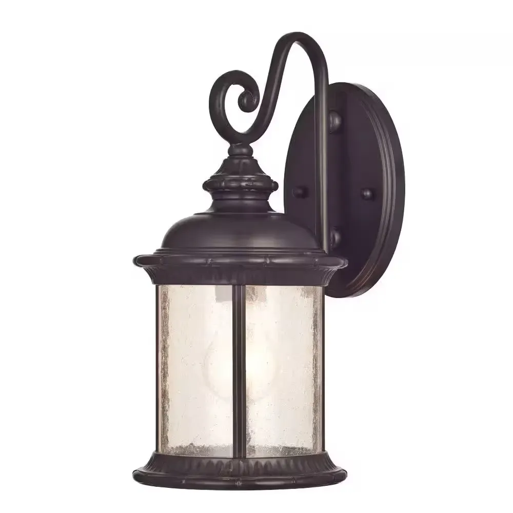 New Haven Wall-Mount 1-Light Outdoor Oil Rubbed Bronze Wall Lantern Sconce - image 1