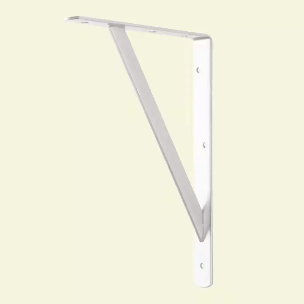 *** pack of 19***12 in. x 8 in. White Heavy Duty Shelf Bracket - image 1