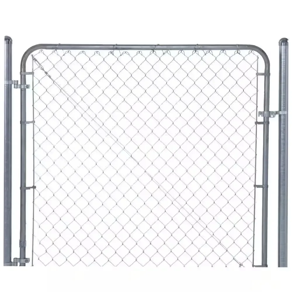 6 ft. W. x 5 ft. H Galvanized Steel Chain Link Fence Expandable Gate Kit Actual Gate Width: 26 in. to 68 in. - image 1