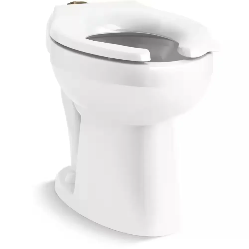 Highcliff Ultra-ADA-Height Elongated Flushometer Toilet Bowl Only with Top Spud in White - image 1