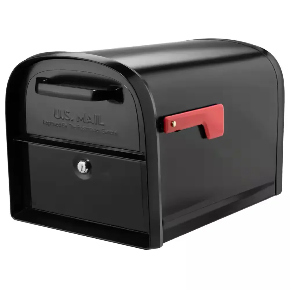 Oasis 360 Black, Large, Steel, Locking Parcel Mailbox with 2-Access Doors - image 1