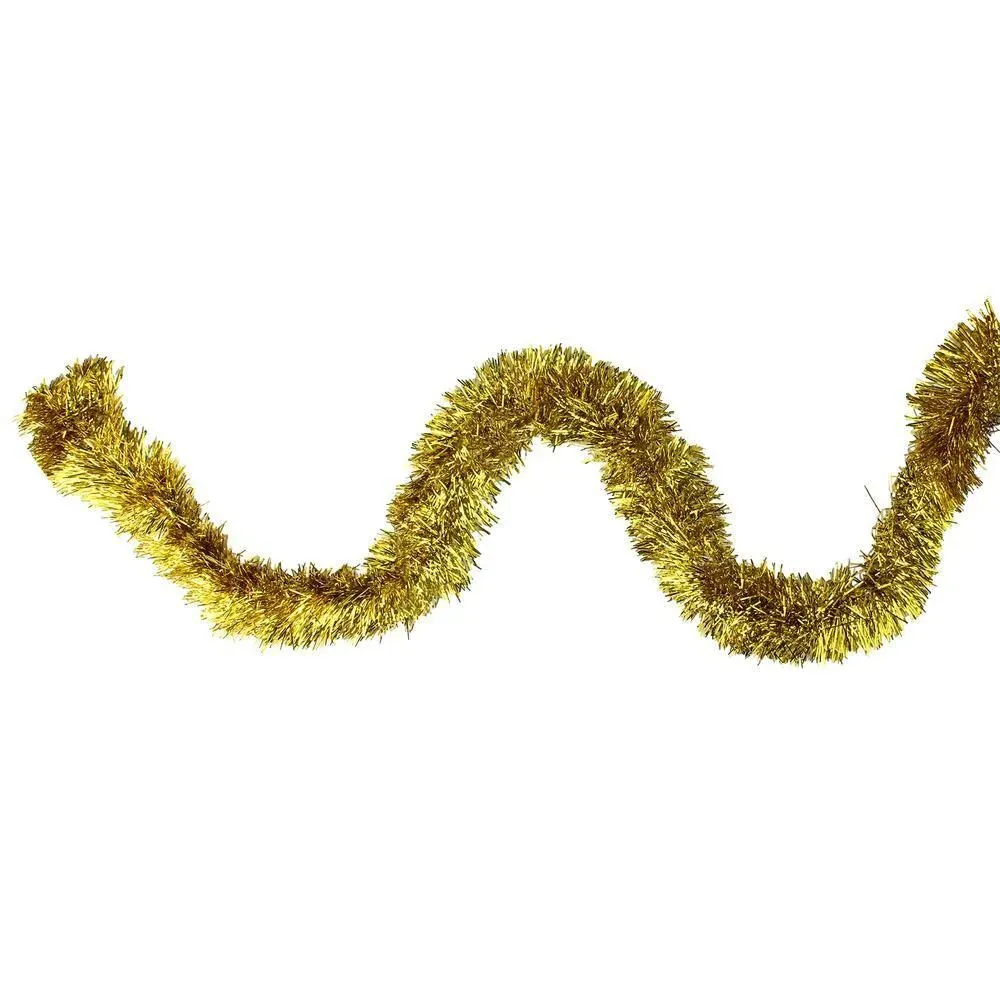 50 ft. Unlit Traditional Shiny Gold Christmas Foil Tinsel Garland - image 1