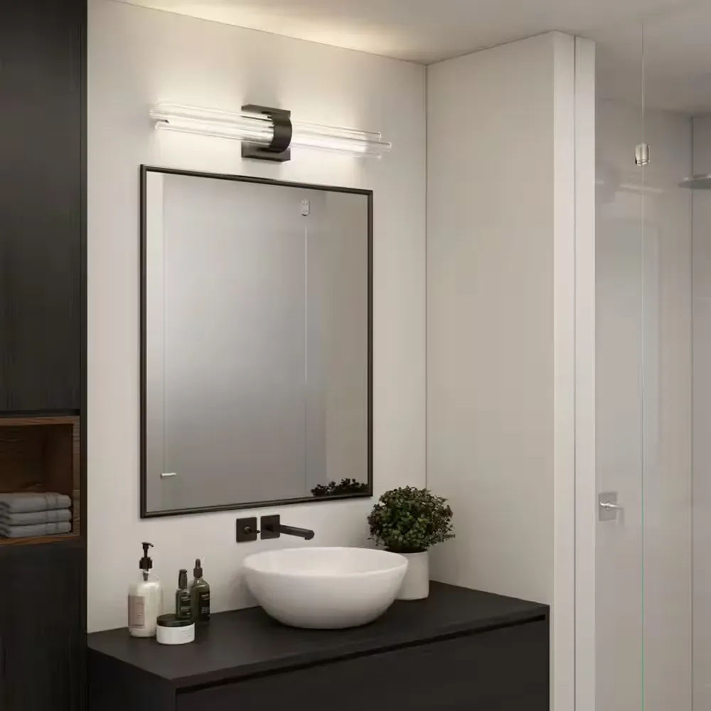 Dorado 27 in. 5CCT Black Integrated LED Vanity Wall Light - image 1